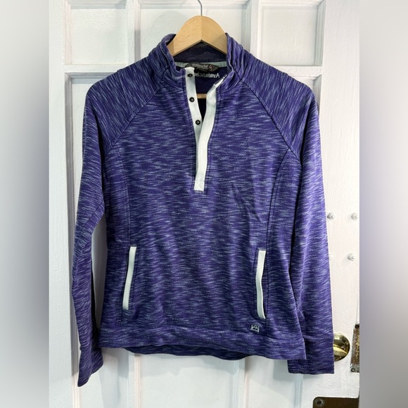 Avalanche Sweaters - Avalanche Heathered Purple Pullover with White Trim